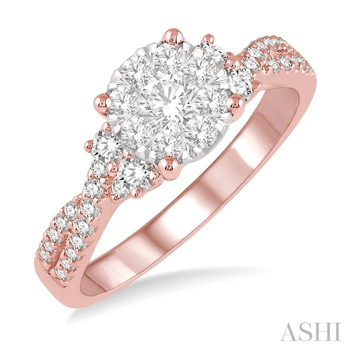 Round Shape Lovebright Diamond Engagement Ring Round Shape Lovebright Diamond Engagement Ring