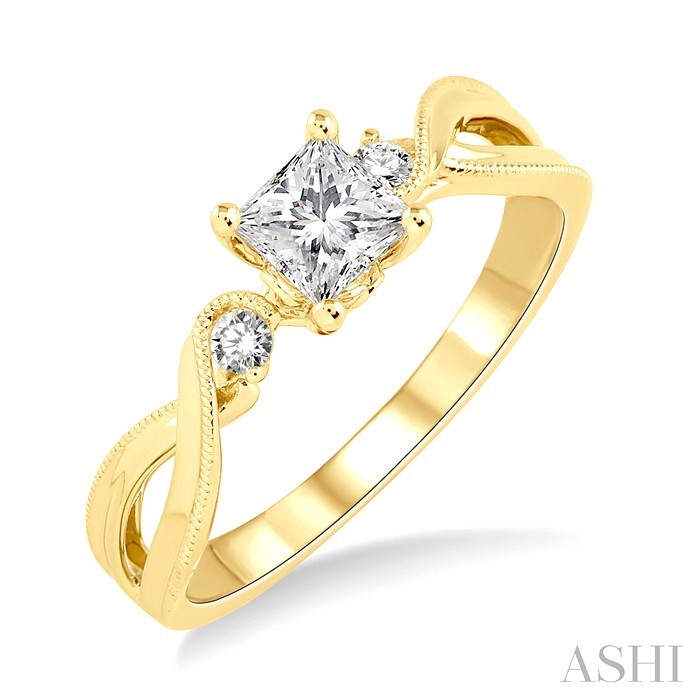 Princess Shape Semi-Mount Diamond Engagement Ring Princess Shape Semi-Mount Diamond Engagement Ring