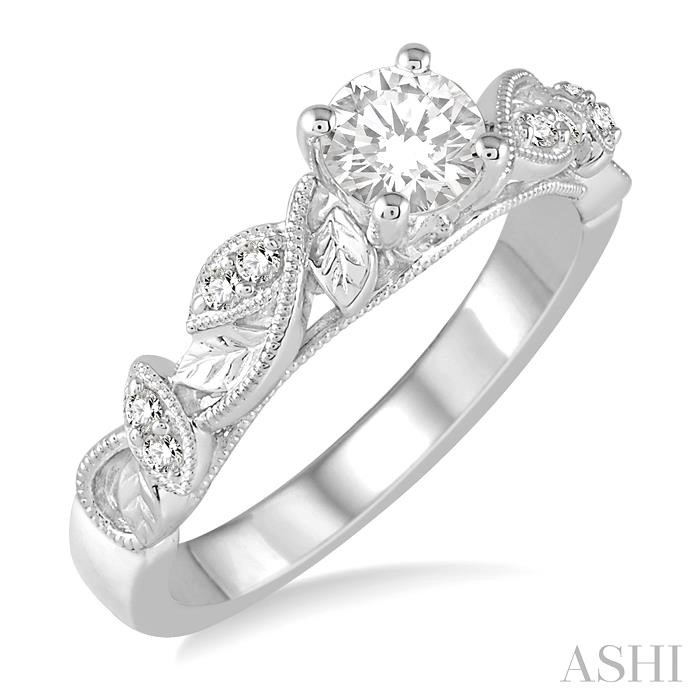 Round Shape Semi-Mount Diamond Engagement Ring Round Shape Semi-Mount Diamond Engagement Ring