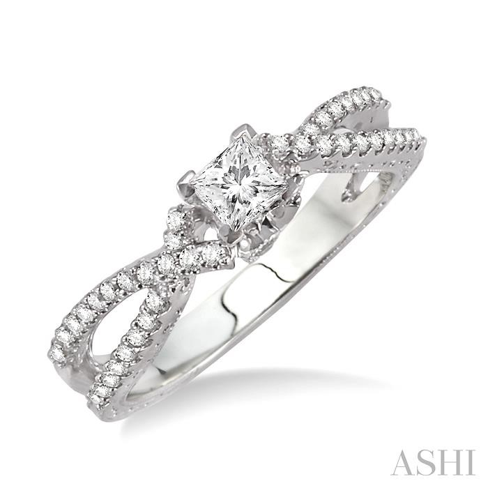 Princess Shape Semi-Mount Diamond Engagement Ring Princess Shape Semi-Mount Diamond Engagement Ring
