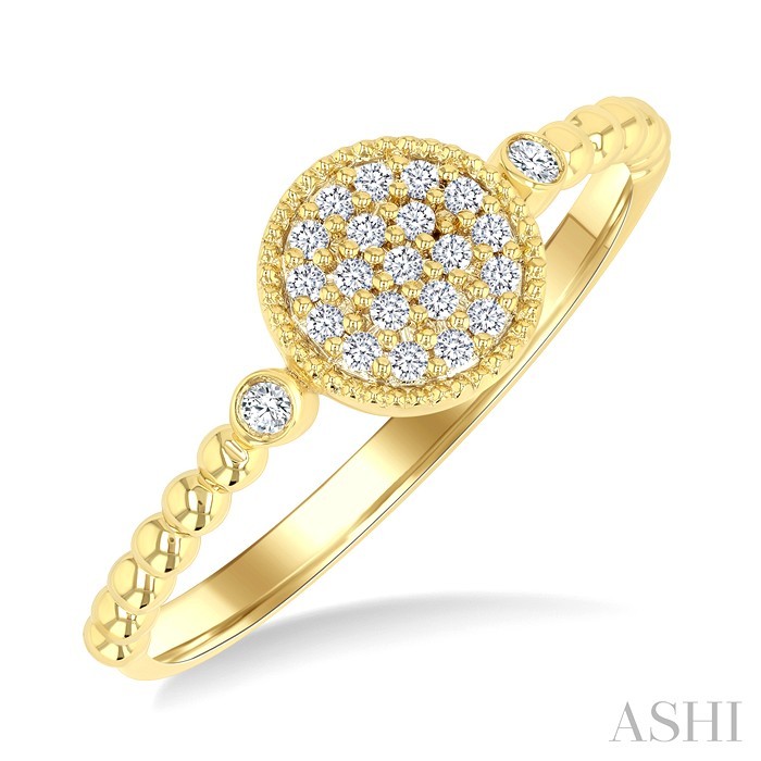 Bead Bijoux Round Shape Petite Diamond Fashion Ring