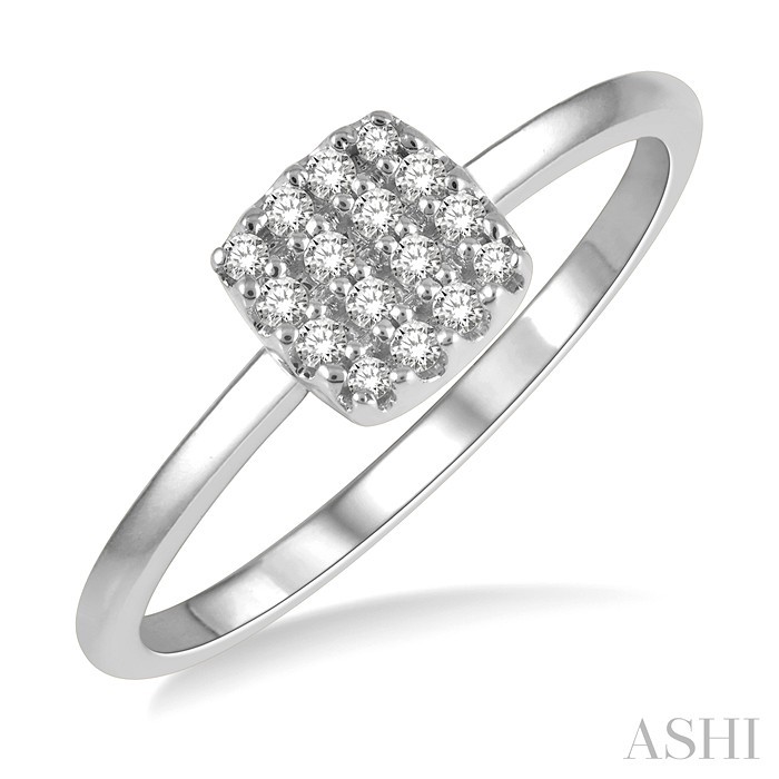 Stackable Cushion Shape Petite Diamond Fashion Ring