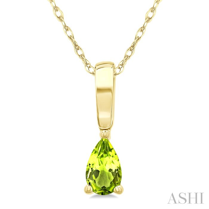 Pear Shape Gemstone Solitaire Pendant