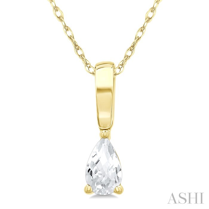Pear Shape Gemstone Solitaire Pendant