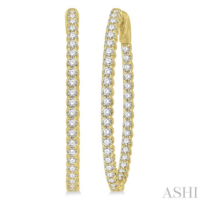 Inside-Out Diamond Oval Hoop Earrings Inside-Out Diamond Oval Hoop Earrings