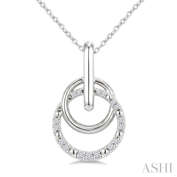 Silver Diamond Fashion Drop Pendant