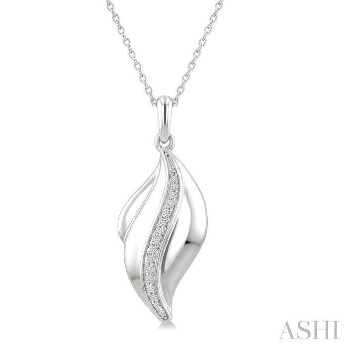 Silver Twisted Diamond Fashion Pendant