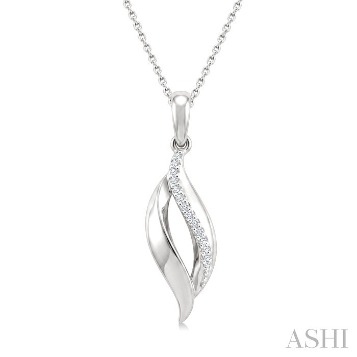Silver Twisted Diamond Fashion Pendant