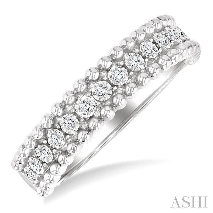 Bead Bijoux Silver Bold Diamond Fashion Band