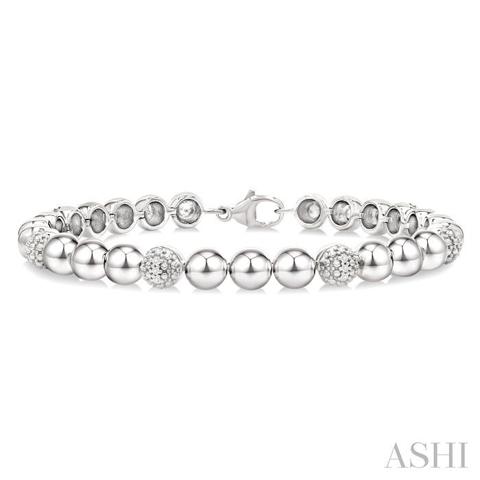 Bead Bijoux Silver Bold Diamond Fashion Bracelet Bead Bijoux Silver Bold Diamond Fashion Bracelet