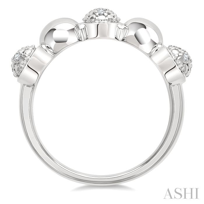 Silver Bold Bead Diamond Fashion Ring Silver Bold Bead Diamond Fashion Ring-3