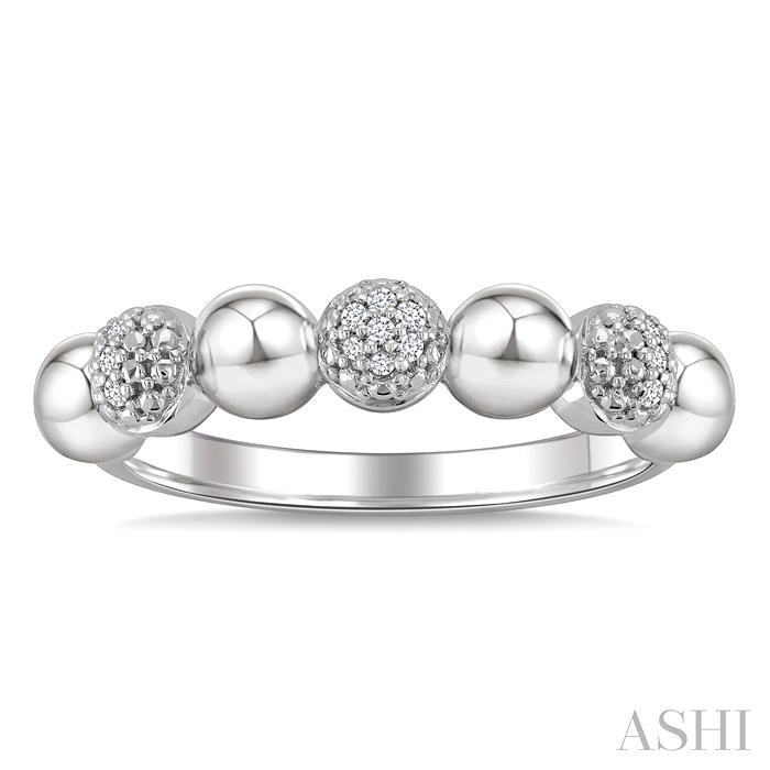 Silver Bold Bead Diamond Fashion Ring Silver Bold Bead Diamond Fashion Ring-2