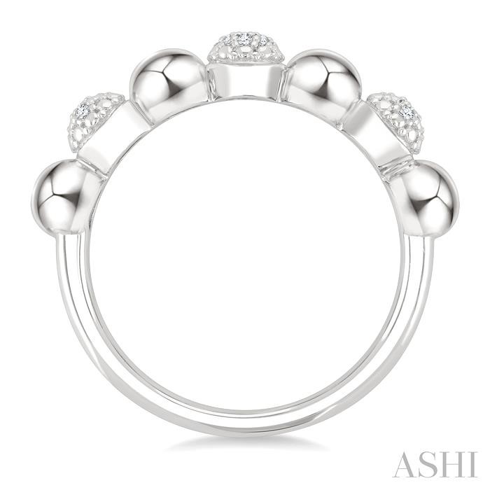 Silver Bold Bead Diamond Fashion Ring Silver Bold Bead Diamond Fashion Ring-3