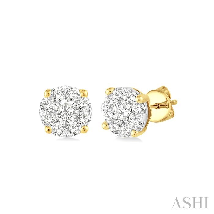 Round Shape Lovebright Essential Diamond Stud Earrings Round Shape Lovebright Essential Diamond Stud Earrings
