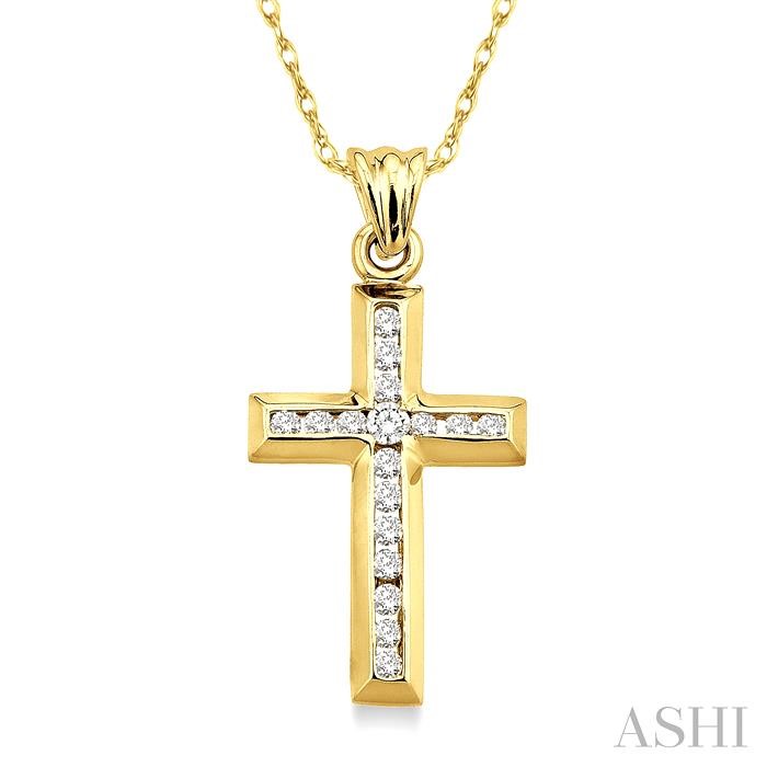Channel Set Cross Diamond Fashion Pendant Channel Set Cross Diamond Fashion Pendant