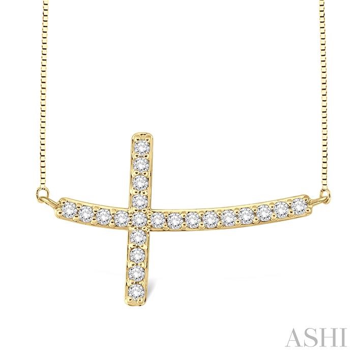 Sideway Cross Diamond Fashion Pendant Sideway Cross Diamond Fashion Pendant