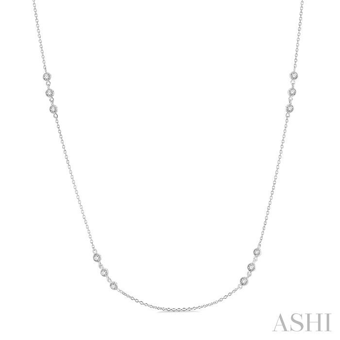3 Stone Diamond Station Necklace 3 Stone Diamond Station Necklace