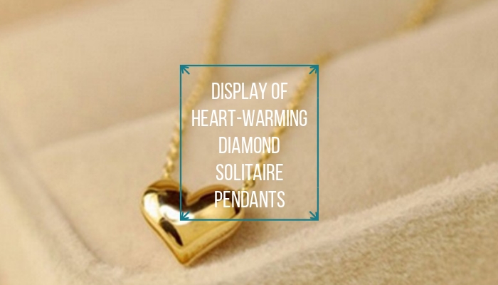 Display of Heart-Warming Diamond Solitaire Pendants