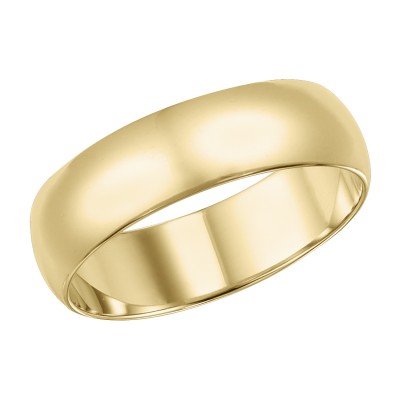 Goldman Comfort Fit Wedding Band 7mm, 14k Yellow Gold