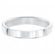 Goldman Comfort Fit Wedding Band 3mm, 14k White Gold-2