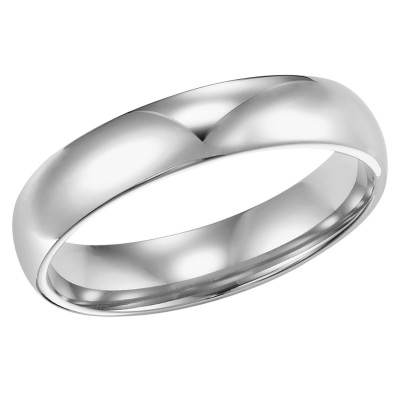 Goldman Comfort Fit Wedding Band 4mm, 14k White Gold
