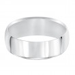 Goldman Comfort Fit Wedding Band 7mm, 14k White Gold-1