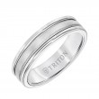 Triton  White Tungsten Carbide (Primary)/14Kw Insert Step Edge Band - Sz 10-1