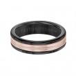 Triton  Black Tungsten Carbide (Primary) Band/14Kr Insert Center Milgrain - Sz 10-2