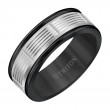 Triton  Black Tungsten(Primary) With 14Kw Insert, Serrated Cut Band - Sz 10-1