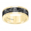 Tungsten Carbide 8MM Comfort Fit Yel/Black Center-Sz 10-2