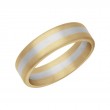 6MM PLAT/18KY FLAT EDGE FUSION BAND SZ 10-2