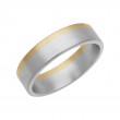 PLAT/18KY 6MM ASYMMETRICAL FUSION BAND SZ 10-2