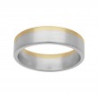 PLAT/18KY 6MM ASYMMETRICAL FUSION BAND SZ 10-3
