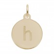 Petite Initial Disc - Lower Case Block H-1