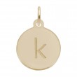 Petite Initial Disc - Lower Case Block K-1
