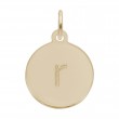 Petite Initial Disc - Lower Case Block R-1