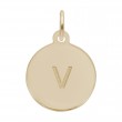 Petite Initial Disc - Lower Case Block V-1