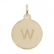 Petite Initial Disc - Lower Case Block W-1