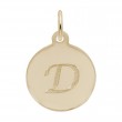 Petite Initial Disc - Script D-1