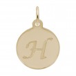 Petite Initial Disc - Script H-1