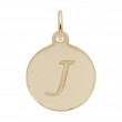 Petite Initial Disc - Script J-1