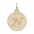 Petite Initial Disc - Script N-1