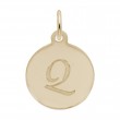 Petite Initial Disc - Script Q-1