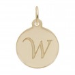 Petite Initial Disc - Script W-1