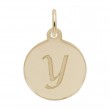 Petite Initial Disc - Script Y-1