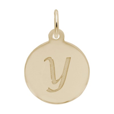 Petite Initial Disc - Script Y