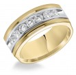 14K White and Yellow 1/2cttw Diamond Gents Band-2