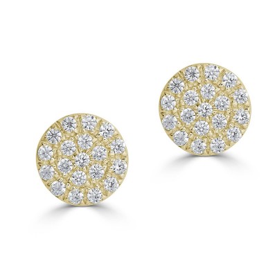 Sachs Signature 14KY Diamond Metrica Circle Studs .12 Ctw