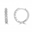 Sachs Signature Bezel Huggies Earrings-1