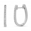 Sachs Signature 14KW .08Ctw Round G-H/SI Diamond U-Shape Huggie Earrings-1
